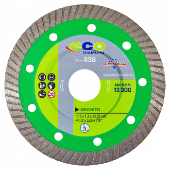 Disco Turbo Delgado de Diamante Granito 4 1/2” 836 Austromex