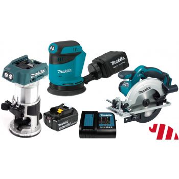 Combo completo de Carpintería 18V LXT DLX3165ST Makita 