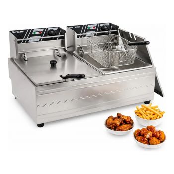 Freidora Eléctrica 12L Doble Charola SHTFRY01 Shtark