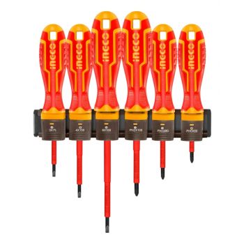 Juego Desarmadores Aislados 6 Pzs HKISD0608 Ingco