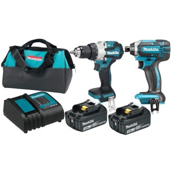 Combo Rotomartillo y Atornillador 18V 2+2+1 Makita 