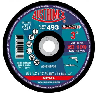 Disco Para Corte de Metal 3" 493 Austromex