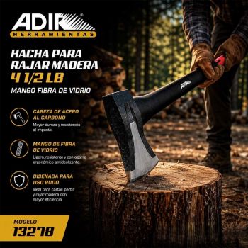Hacha con Mango Fibra de Vidrio 31 ½” 13278 Adir