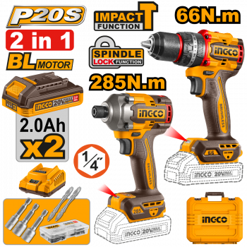 Combo Rotomartillo + Atornillador 20V UCKLI20277 Ingco