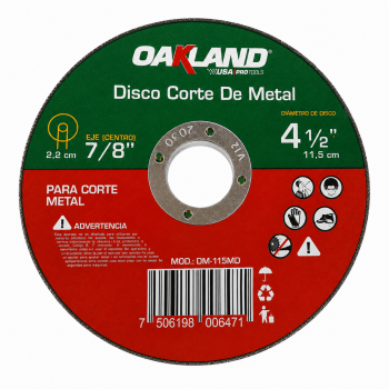 Disco de Corte de Metal 4 1/2" 10Pzs DM-115MD Oakland