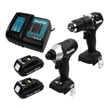 Combo Rotomartillo DHP487 - Llave de Impacto DTD157  Brushless 18V DLX2414YX7 Makita